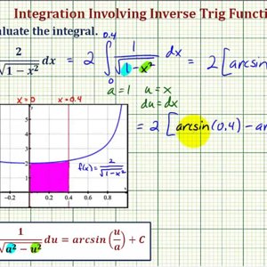 Ex: Definite Integration Involving Inverse Tangent - 1/sqrt(a^2-u^2)
