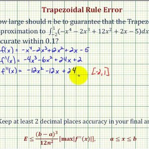 Trapezoid Rule - Determine n for a Given Accuracy