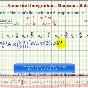 Ex 2: Estimate a Definite Integral Using Simpson's Rule (fractional subintervals)