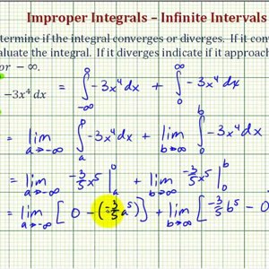 Ex 1: Improper Integral - Infinite Interval (-inf,+inf)