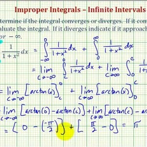 Ex 3: Improper Integral - Infinite Interval (-inf,+inf)