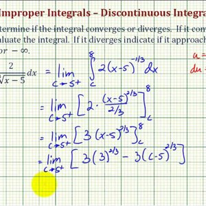 Ex 2:  Improper Integral - Discontinuous Integrand