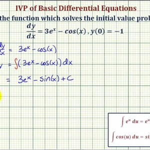 Ex: Solve a Basic Initial Value Problem (Exponential and Trig)