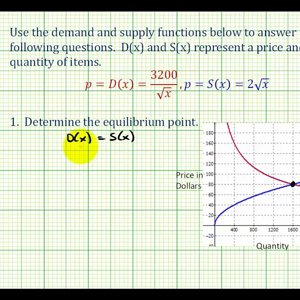 Ex:  Point of Equilibrium