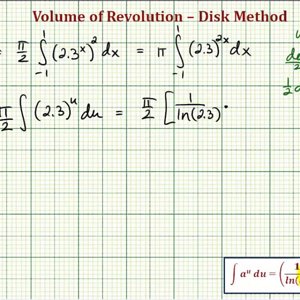 Ex 3: Volume of Revolution Using the Disk Method (Exponential Function)