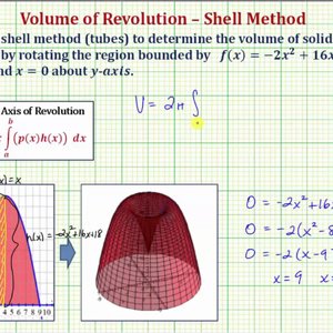 Ex: Determine a Volume of Revolution Using the Shell (tube) Method (Quadratic About y-axis) - YouTube