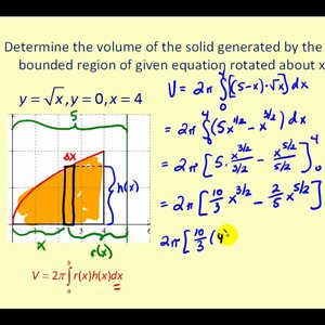 Volume of Revolution - The Shell Method NOT about x or y axis