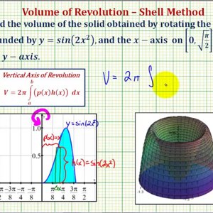 Ex: Volume of Revolution Using the Shell Method (Sine about y axis)
