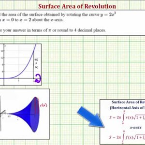 Ex: Find the Surface Area of Revolution of a Cubic Function About the x-axis