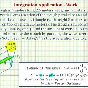 Ex:  Determine the Work Required to Pump Water Out of Trough (Isosceles Triangle)