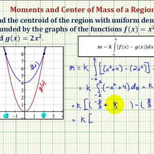 Ex: Find the Centroid of a Bounded Region Involving Two Quadratic Functions