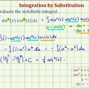Ex: Integral Using Substitution with an Odd Power of Sine