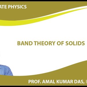 Solid State Physics by Prof. Amal Kumar Das (NPTEL):- Lecture 40 : Band Theory of Solids