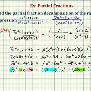 Ex: Partial Fraction Decomposition - Degree 2 / Degree 3