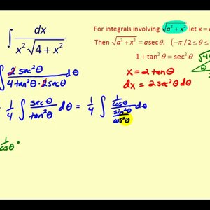 Integration Involving Trigonometric Substitution: Part 2