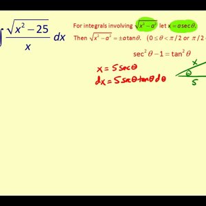 Integration Involving Trigonometric Substitution: Part 3