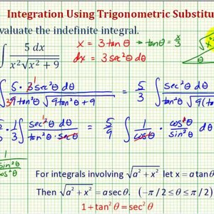 Ex 1: Integration Using Trigonometric Substitution