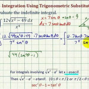 Ex 4: Integration Using Trigonometric Substitution