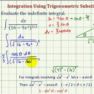 Ex 6: Integration Using Trigonometric Substitution