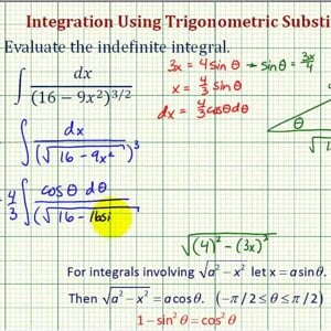 Ex 6: Integration Using Trigonometric Substitution