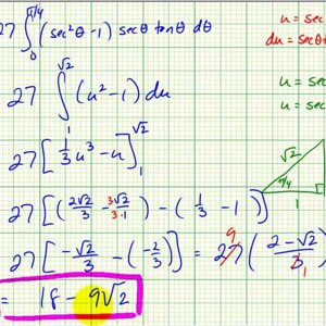 Ex 2: Definite Integration Using Trigonometric Substitution