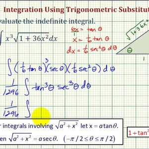 Ex: Indefinite Integral in the form x^n*sqrt(a^2+x^2) Using Trigonometric Substitition