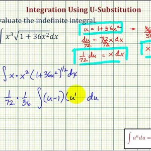 Ex: Indefinite Integral in the form x^n*sqrt(a^2+x^2) Using U-Substitition