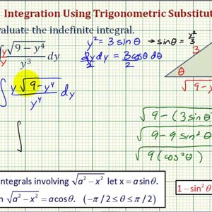 Ex: Indefinite Integration in the Form sqrt(a^2-x^(2n))/x^(n+1) Using Trigonometric Substiution