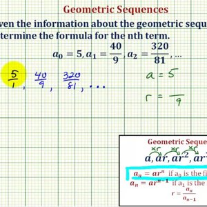 Ex: Find the Formula for a Geometric Sequence Given Terms