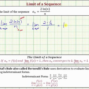 Ex: Limit of a Sequence Using L'Hopital's Rule (Convergent) - YouTube