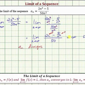 Ex: Limit of a Sequence (Num Degree Greater) - YouTube