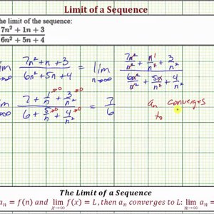 Ex 2: Limit of a Sequence (Quadratic/Quadratic) - YouTube