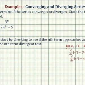 Infinite Series:  The Nth Term Divergent Test