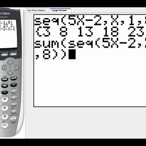 Sequences and Series on the TI84