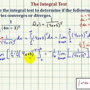 Ex 1: Infinite Series - Integral Test (Rational Function and Convergent)