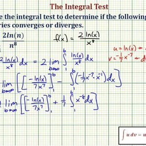 Ex 6: Infinite Series - Integral Test Requiring Integration by Parts (Convergent)