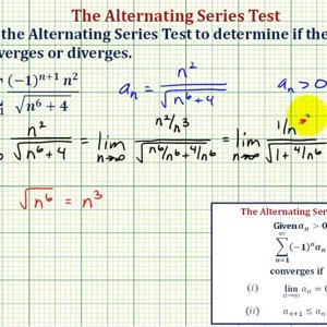 Ex: Determine if an Infinite Alternating Series Converges or Diverges (Convergent)