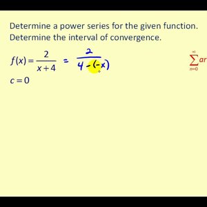 Representing a Function as a Geometric Power Series:  Part 1