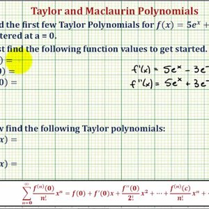 Ex: Find a Degree One and Degree Two Maclaurin Polynomial