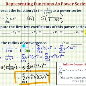 Ex 3: Find a Power Series to Represent a Power Series