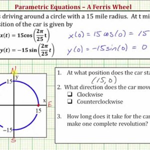 Ex: Parametric Equations Modeling a Path Around a Circle