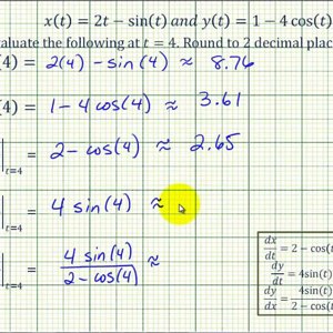 Ex 2: Derivatives of Parametric Equations and Applications (Trig)