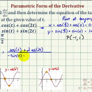 Ex 3: Equation of a Tangent Line to a Curve Given by Parametric Equations