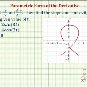 Ex: Determine the First and Second Derivative Given Parametric Equations