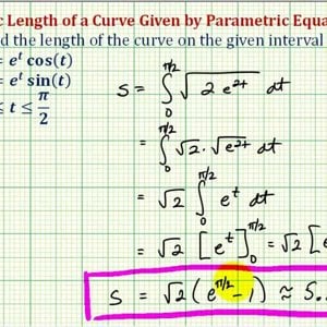 Ex 2: Determine the Arc Length of a Curve Given by Parametric Equations