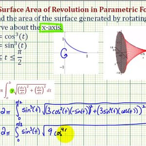 Ex 2: Surface Area of Revolution in Parametric Form