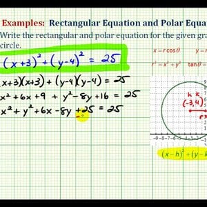 Ex:  Find the Rectangular and Polar Equation of a Circle From a Graph