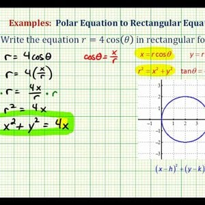 Ex:  Find the Rectangular Equation of a Circle from a Polar Equation