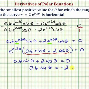 Ex: Determine Where a Polar Curve Has a Horizontal Tangent Line