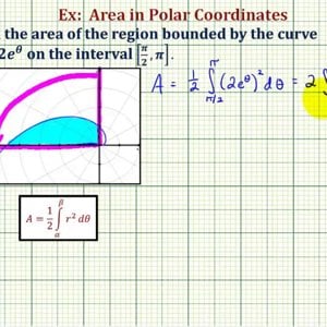 Ex: Find the Area Bounded by a Polar Curve Over a Given Interval (Spiral)
